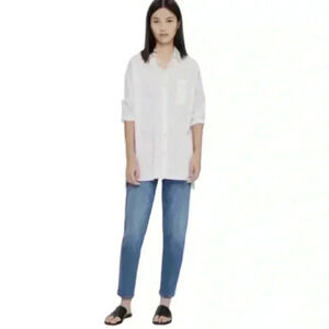 Eileen Fisher Organic Cotton Petite Straight Leg Jeans 6